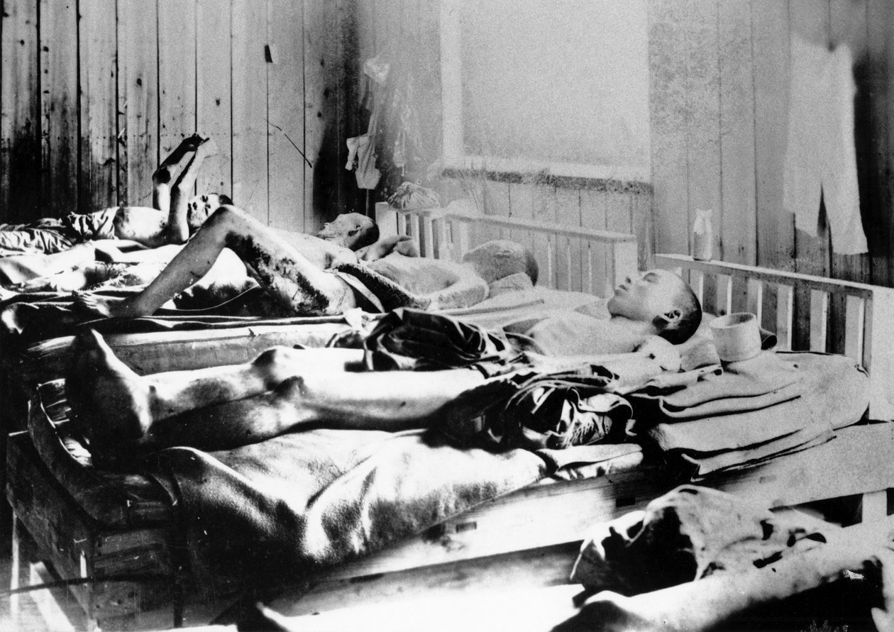 Overlevende fra eksplosionen af atombomben i Hiroshima, Japan, 1945 af Unbekannt