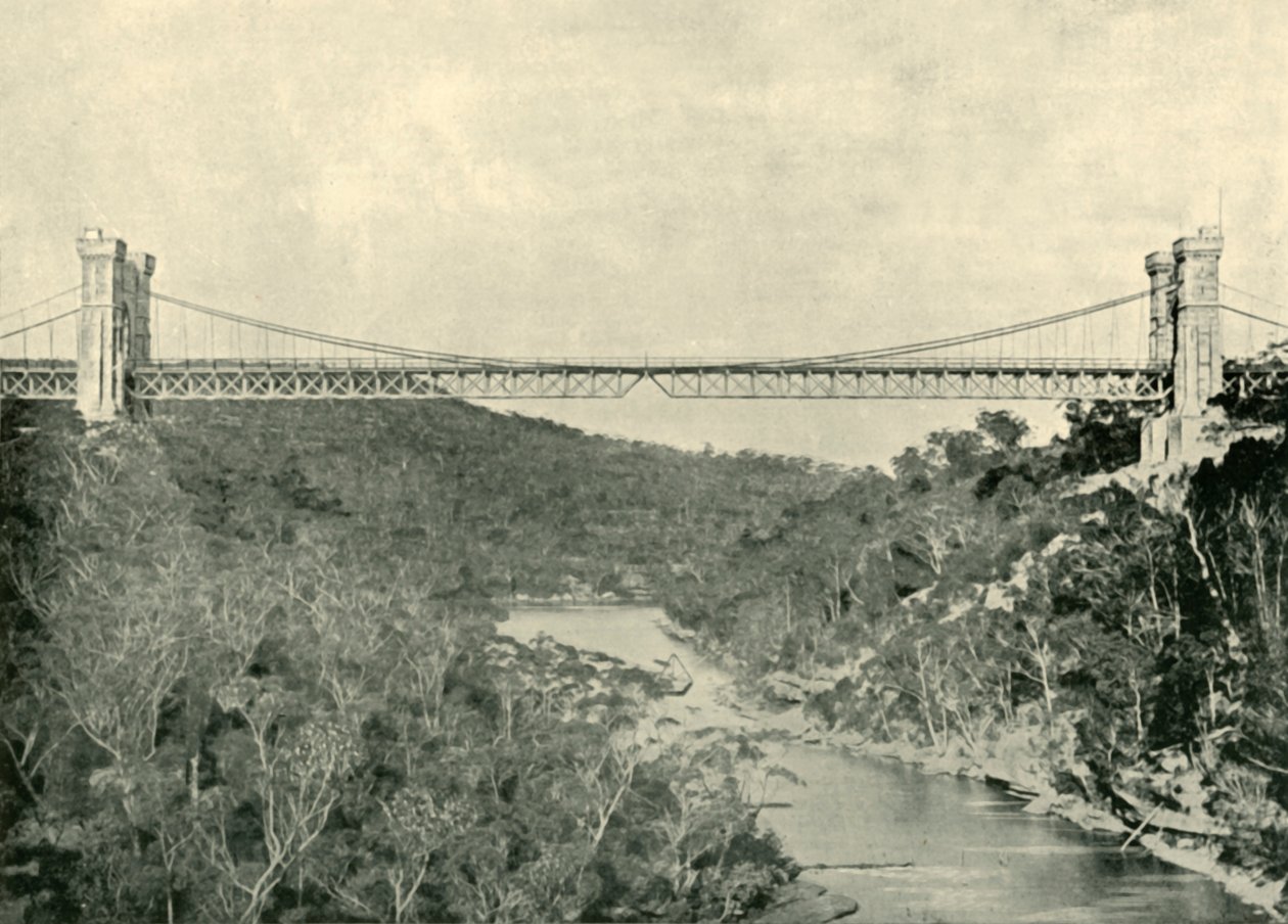 Suspension Bridge, North Sydney, 1901. af Unbekannt