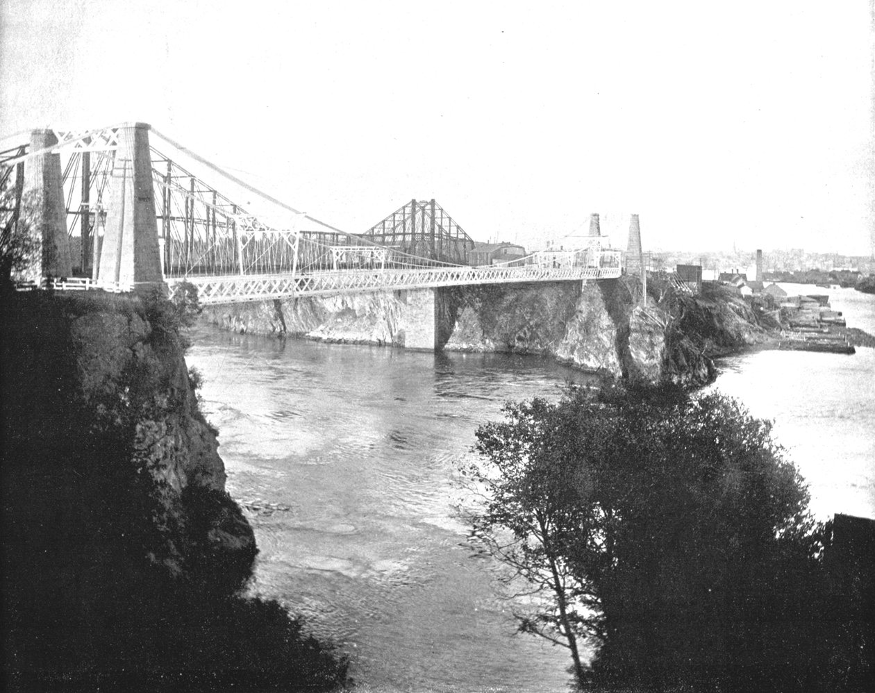 Suspension and Cantilever Bridges, St John, New Brunswick, Canada, c1900. af Unbekannt
