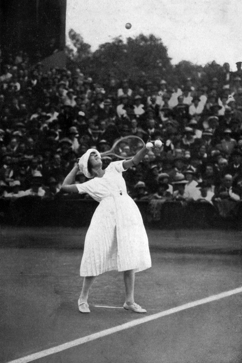 Suzanne Lenglen vandt sit første mesterskab ved Wimbledon, 1919, 1930 af Unbekannt