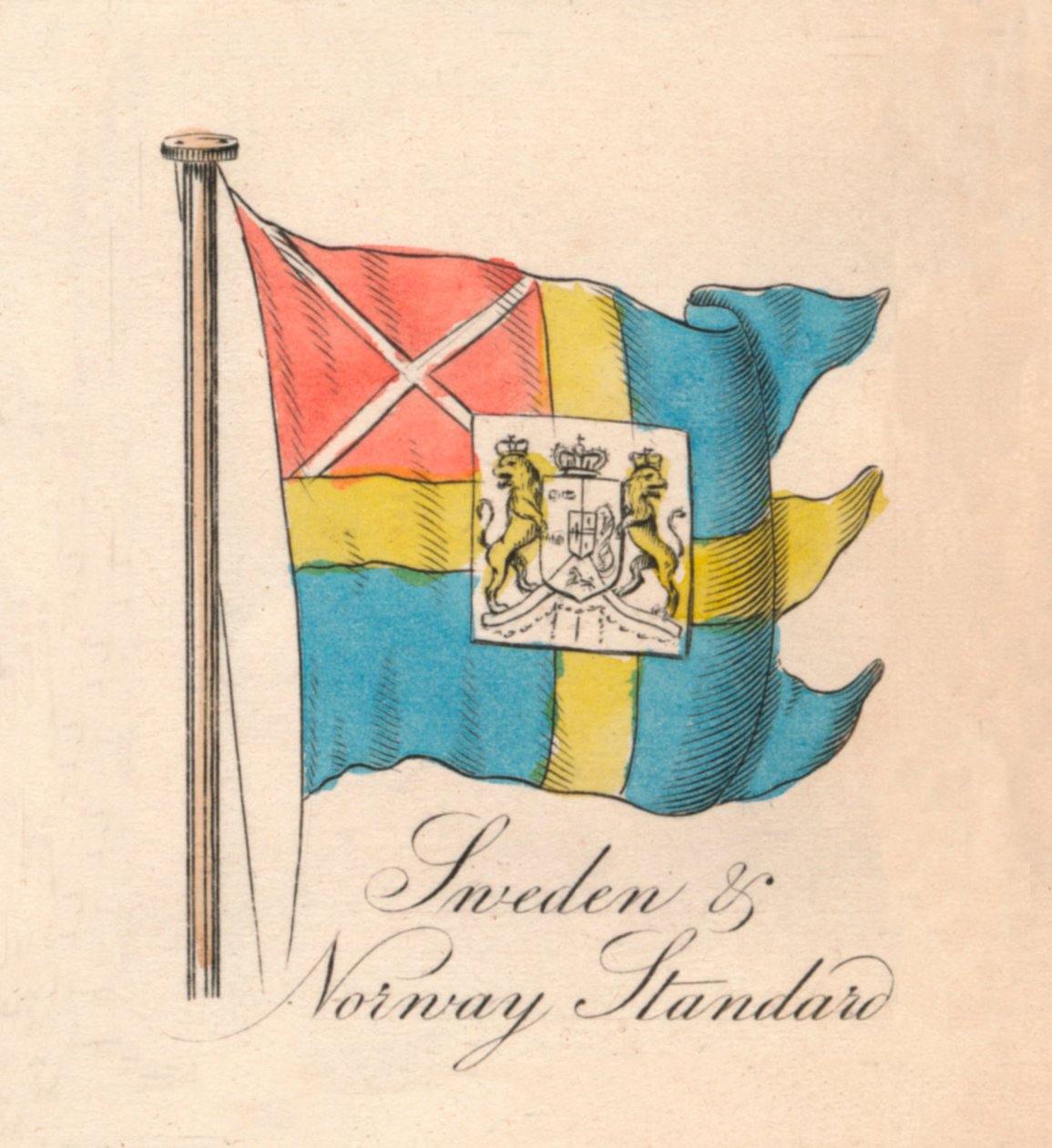 Sverige og Norge Standard, 1838 af Unbekannt