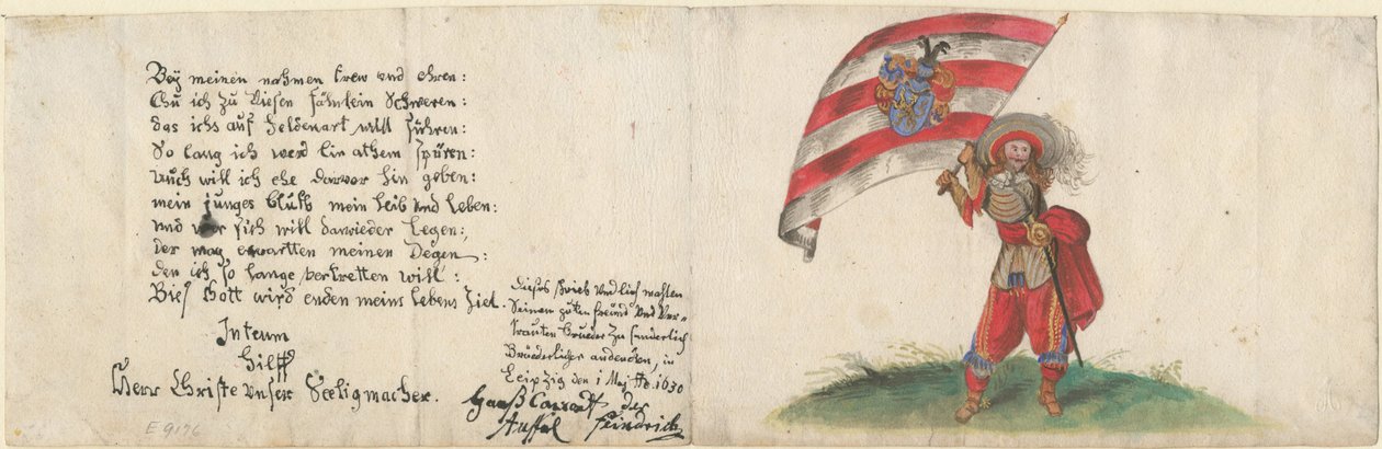 schweizisk flagbærer af Unbekannt