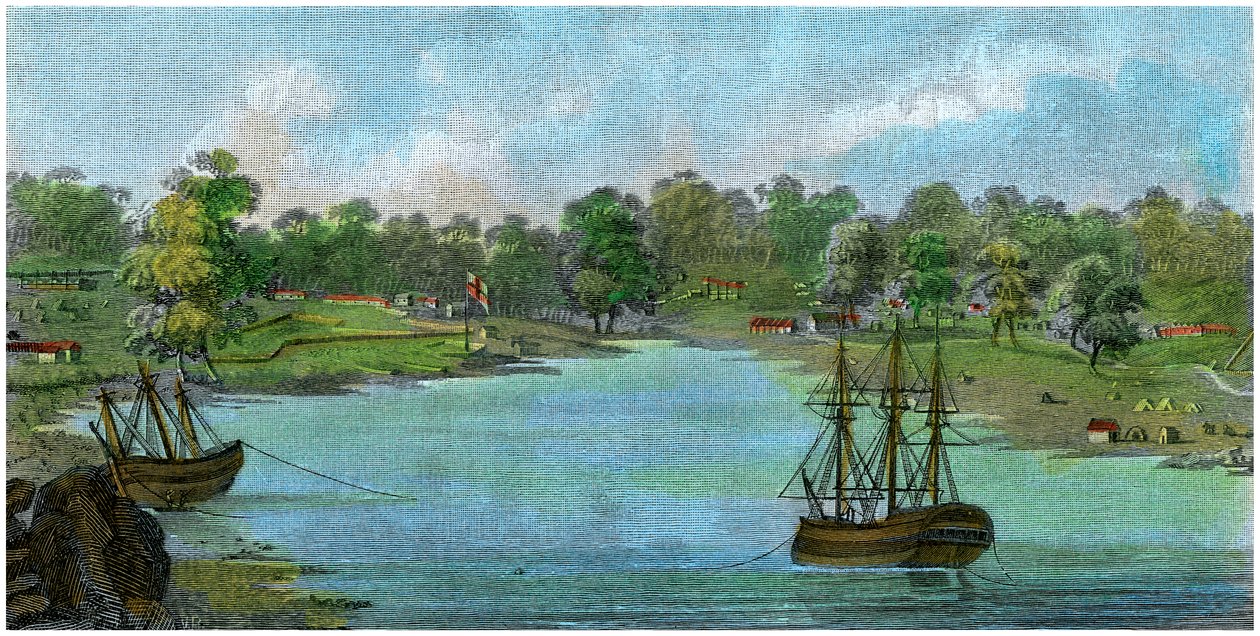 Sydney Cove, New South Wales, Australien, 20. august 1788 c1885 af Unbekannt