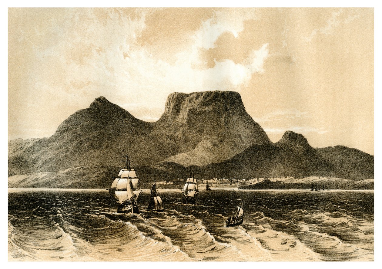 Taffelbjerget, Kap det Gode Håb, Sydafrika, 1883 af Unbekannt
