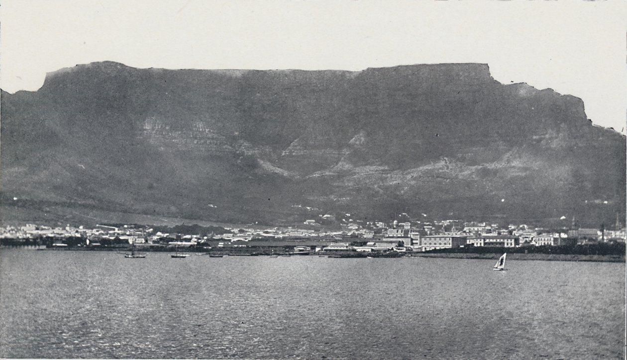 Taffelbjerget og Cape Town, 1924 af Unbekannt