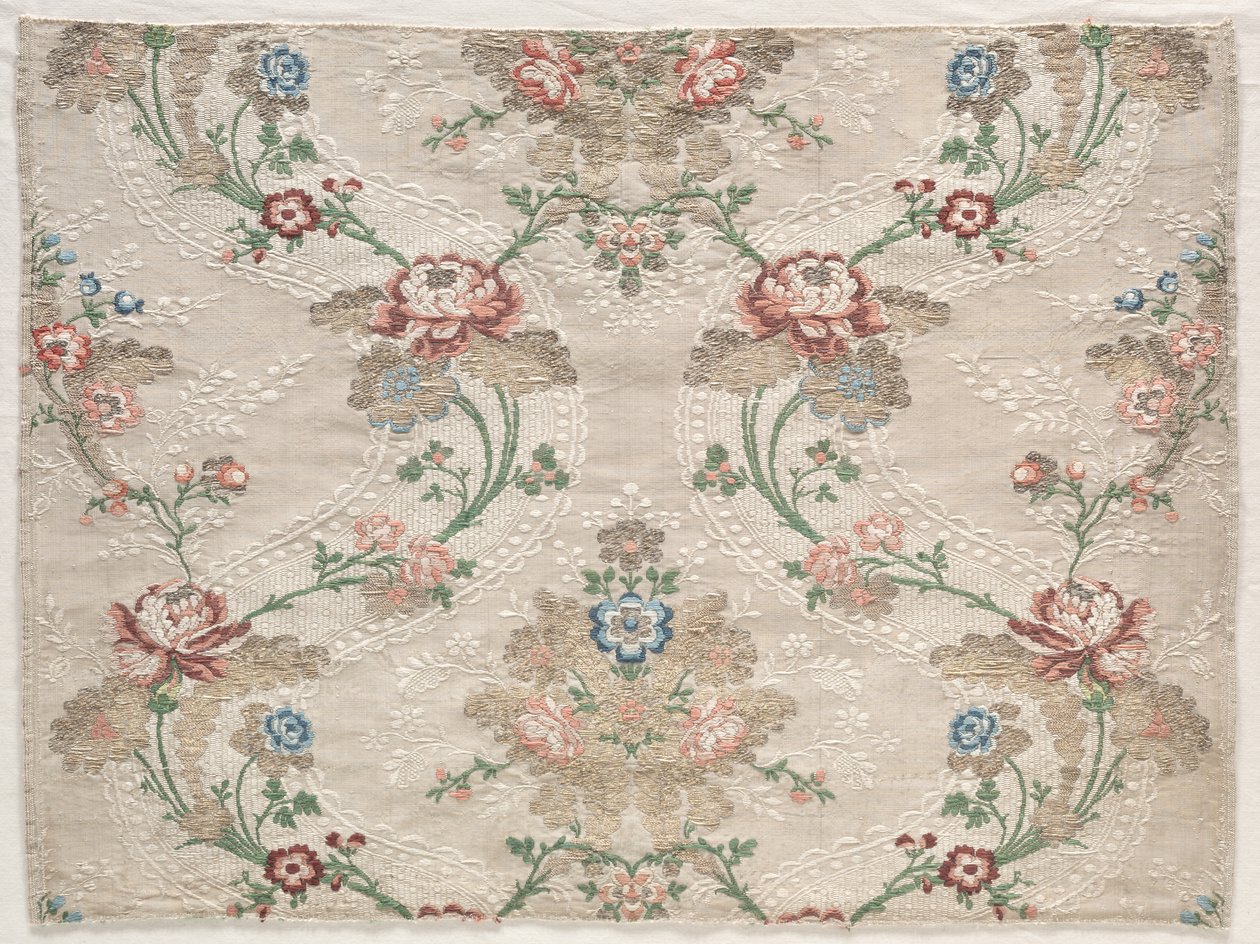 Taftfragment, ca. 1730. af Unbekannt