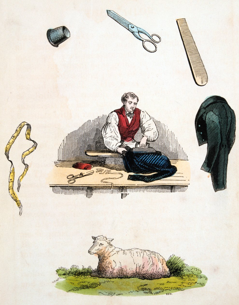 Skrædder, c1845 af Unbekannt