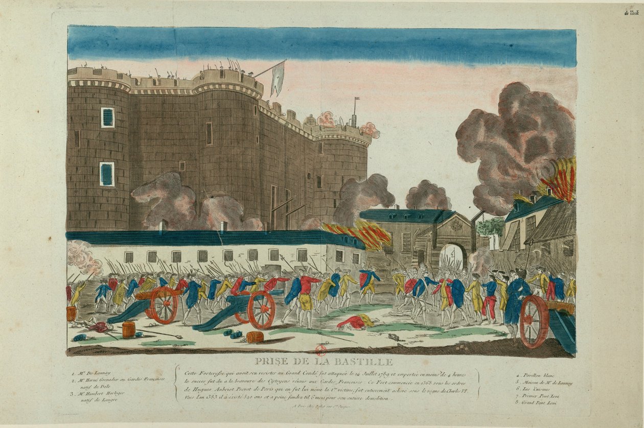 Indtagelse af Bastillen den 14. juli 1789, 1789. af Unbekannt