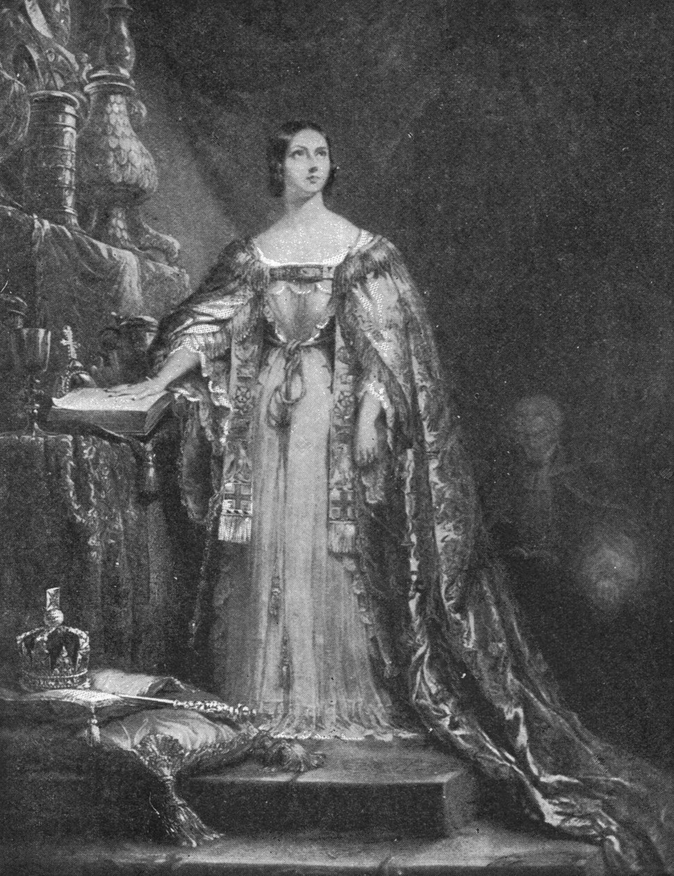 Aflægger ed på at bevare den protestantiske tro ved hendes kroning, 28. juni 1838, 1901. af Unbekannt