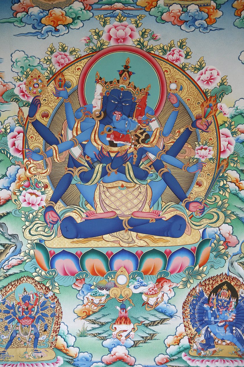 Tantrisme: Tibetansk tantrisk gudinde. Kopan kloster, Kathmandu, Nepal af Unbekannt