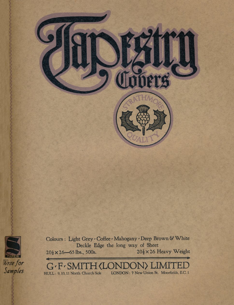 Tapestry Covers - G. F. Smith London Limited-annonce, 1919 af Unbekannt