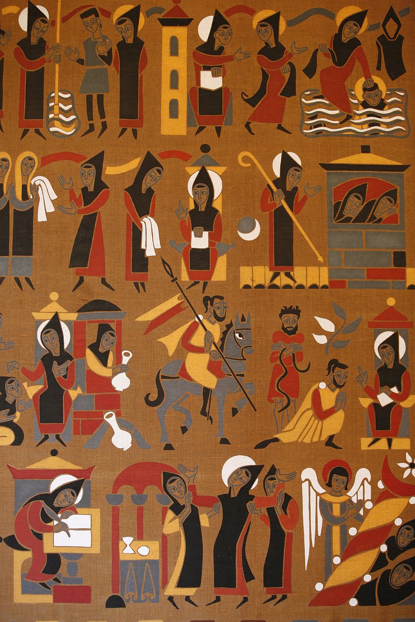Tapestry i Saint-Pierre de Solesmes kloster: Life of Saint Benedict, Solesmes, Frankrig af Unbekannt