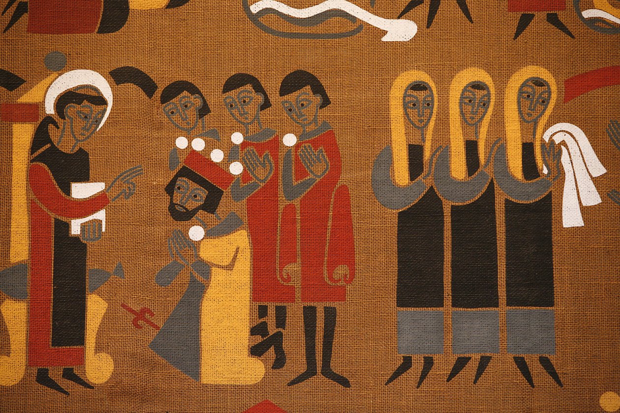 Tapet i Saint-Pierre de Solesmes kloster: Life of Saint Benedict, Solesmes, Frankrig af Unbekannt