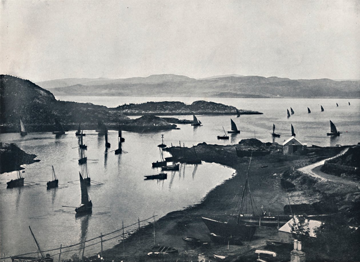 Tarbert - Fiskerbåde på vej ud, 1895 af Unbekannt