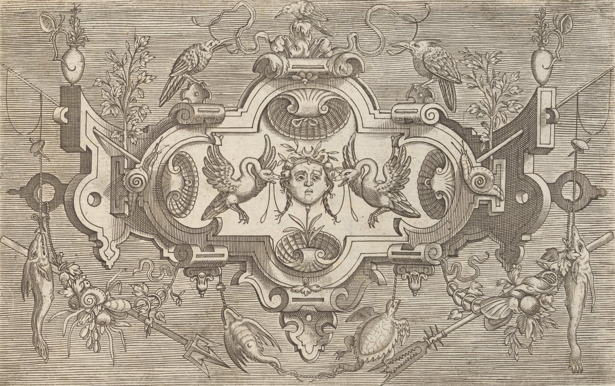 Plaketter og andre ornamenter med forskellige og finurlige opfindelser Kartoucher og andre ornamenter o ..., 1773. af Unbekannt
