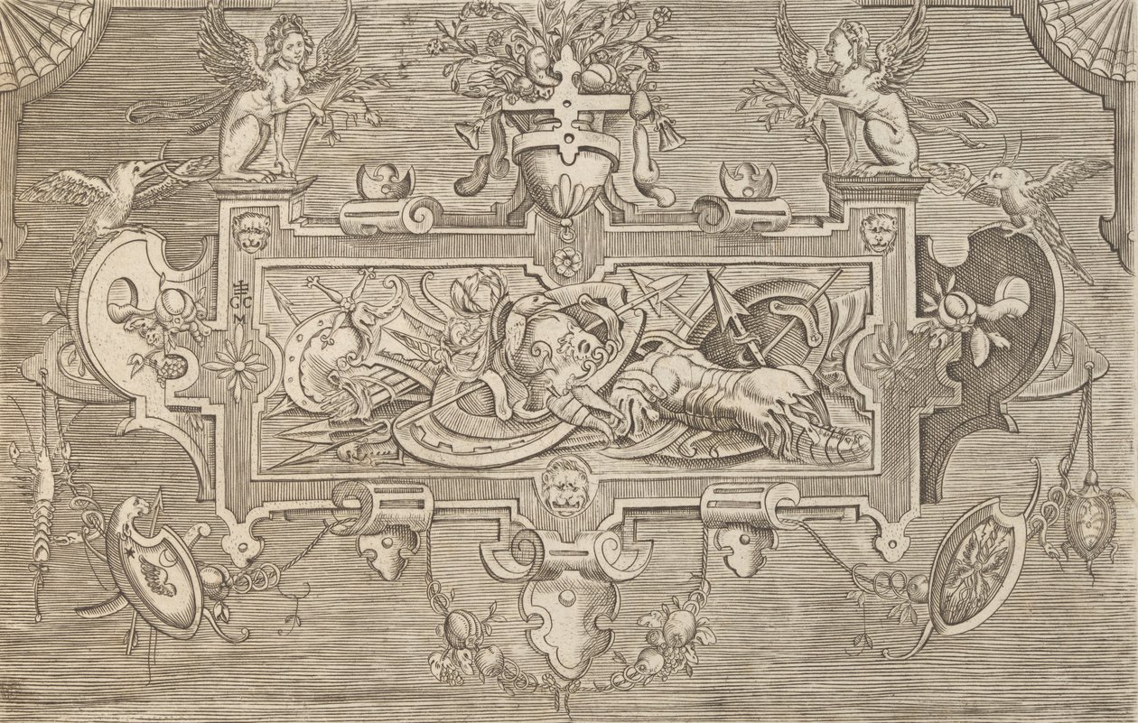 Plaketter og andre ornamenter med forskellige og finurlige opfindelser Kartoucher og andre ornamenter o ..., 1773. af Unbekannt