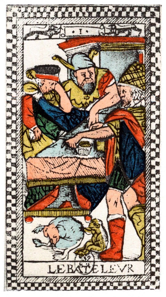 Tarotkort fra jongløren eller Mountebank, parisisk tarot, 1500. af Unbekannt