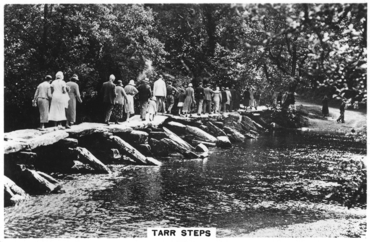 Tarr Steps, over floden Barle i Exmoor, Somerset, 1937 af Unbekannt