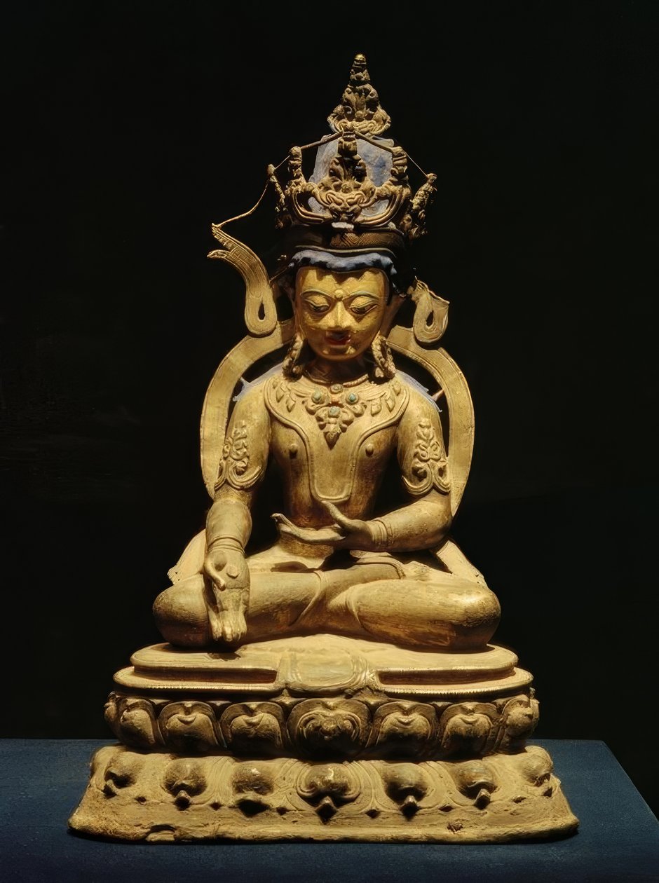 Tathagata Ratnasambhava / Skulptur, 1300 n. Chr. af Unbekannt