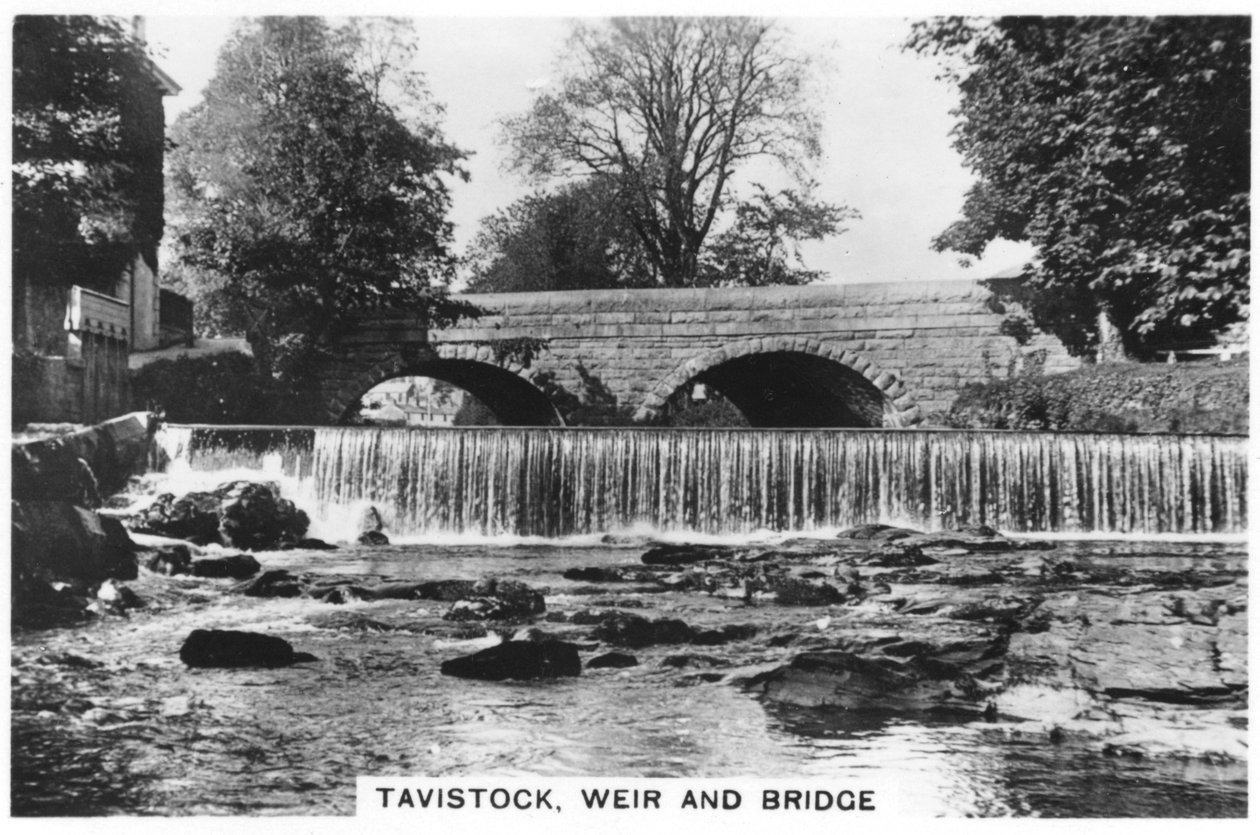 Tavistock, overløb og bro, 1937 af Unbekannt