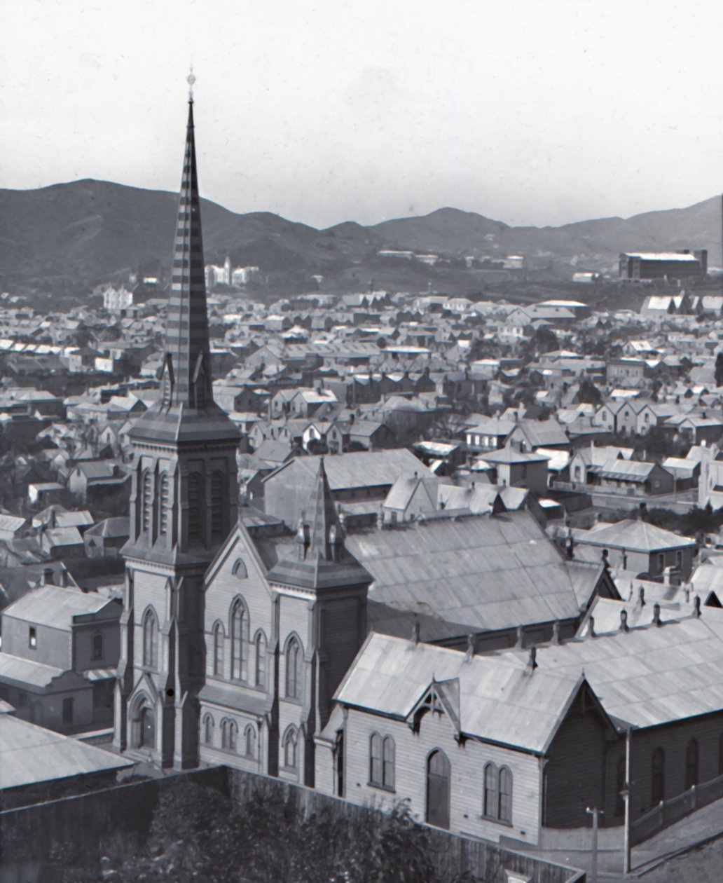 Te Aro, fra Terrace, Wellington, slutningen af det 19.-begyndelsen af det 20. århundrede. af Unbekannt
