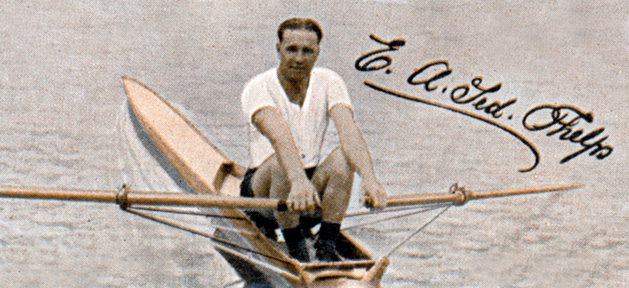 Ted Phelps, verdensmester i professionel sculling, 1935 af Unbekannt