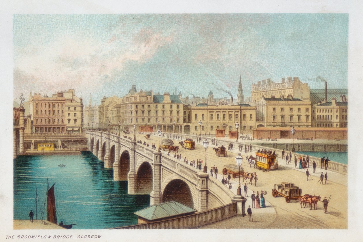 Telfords bro over Clyde ved Broomielaw, Glasgow, 1891 af Unbekannt