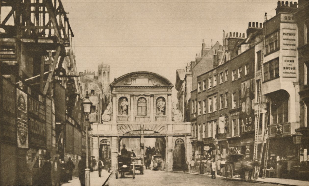 Temple Bar: Bygrænsen i Stranden i år 1878, c1935. af Unbekannt