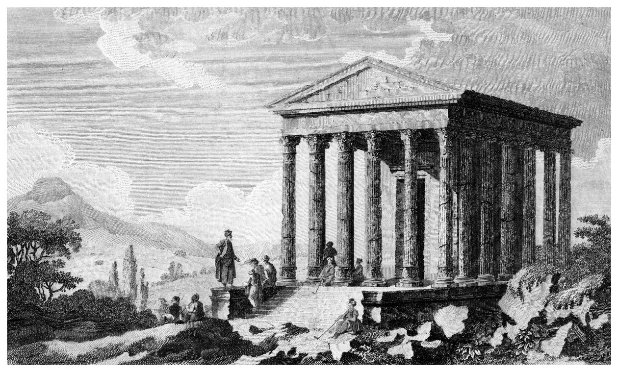 Augustus-templet i Mylasa Milas, Tyrkiet, 1800-tallet af Unbekannt