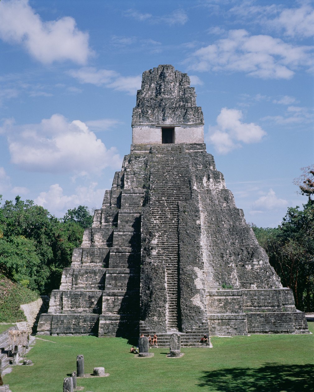 Jaguarens tempel (tempel 1) Maya, sen klassisk periode ca. 600-900 (foto) af Unbekannt