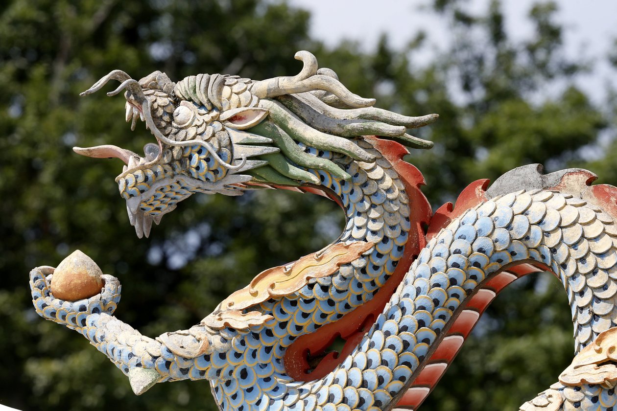 De tusinde Buddhas tempel. Dashang Kagyu Ling menighed. Dragon, La Boulaye, Frankrig af Unbekannt