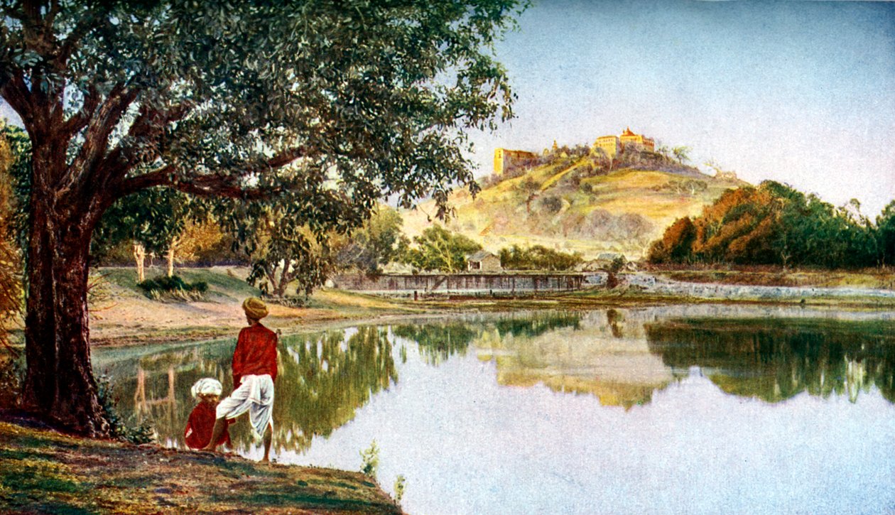 Tempel til gudinden Parvati, hustru til Siva, sydvest for Pune, Maharashtra, Indien, c1924 af Unbekannt