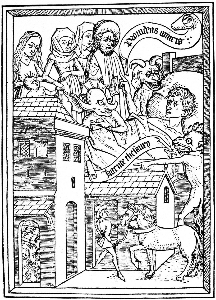 Temptation to Avarice, c1465 1964. af Unbekannt