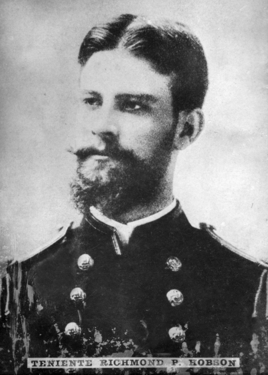 Teniente Richmond Pearson Hobson 1870-1937, kontreadmiral fra den amerikanske flåde, c1910 af Unbekannt