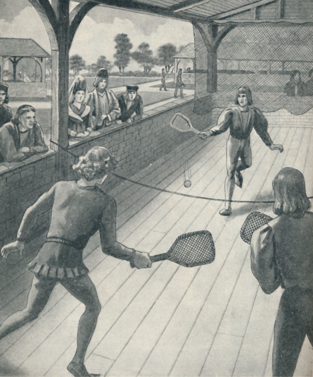 Tennis i Tudors dage, c1934 af Unbekannt
