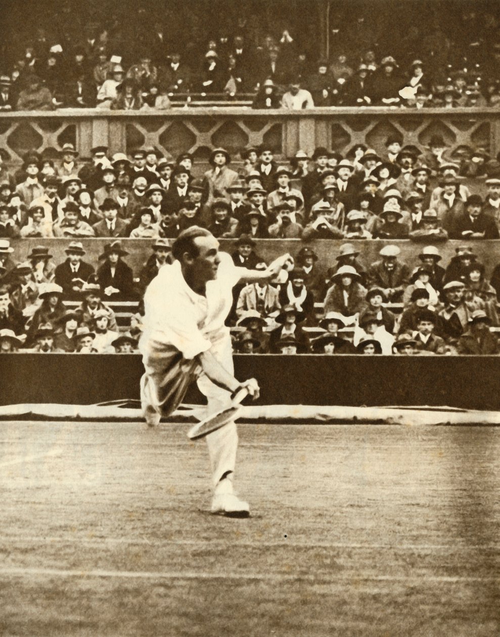 Tenniskamp på Center Court i Wimbledon, c1930