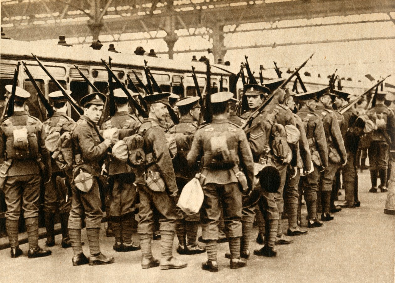 Territorials fra sommerlejren - Terriere, der medriver i Waterloo, 1914-1918, 1933. af Unbekannt