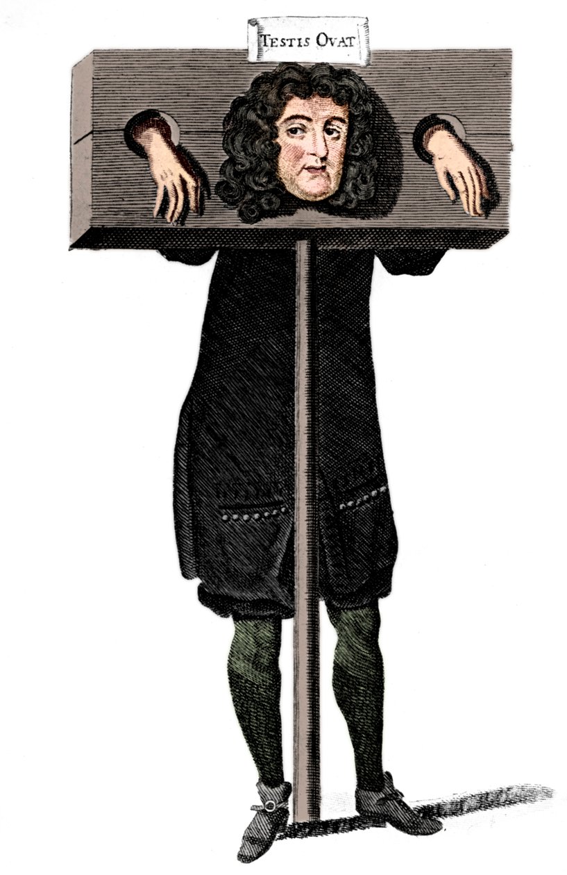 Testis Ovat, Titus Oates i søjlen, 1600-tallet c1905 af Unbekannt