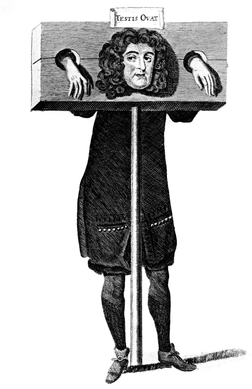 Testis Ovat, Titus Oates i søjlen, 1600-tallet c1905 af Unbekannt