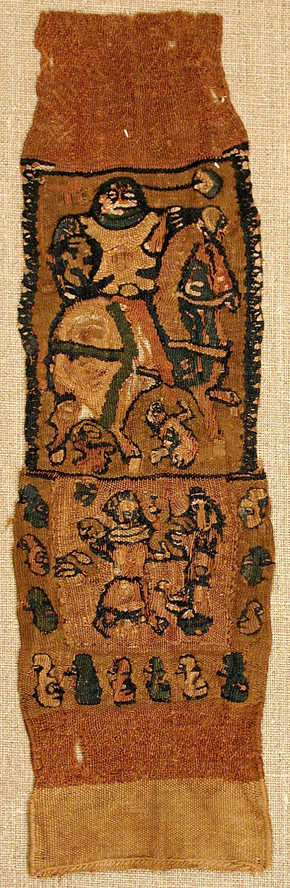 Tekstilfragment, byzantinsk, 6.-8. århundrede. af Unbekannt