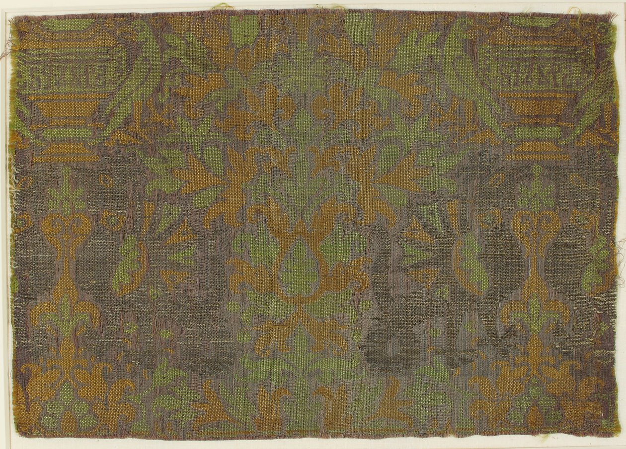 Tekstil med planter og dyr, italiensk, 1400-tallet. af Unbekannt