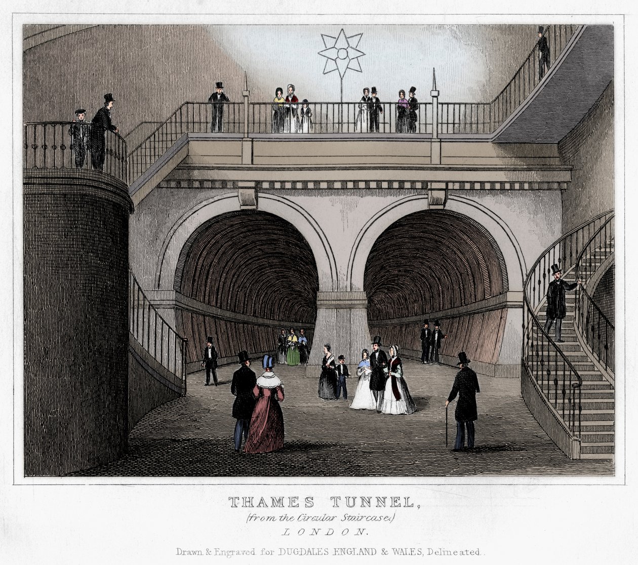 Thames Tunnel, London, 1800-tallet af Unbekannt