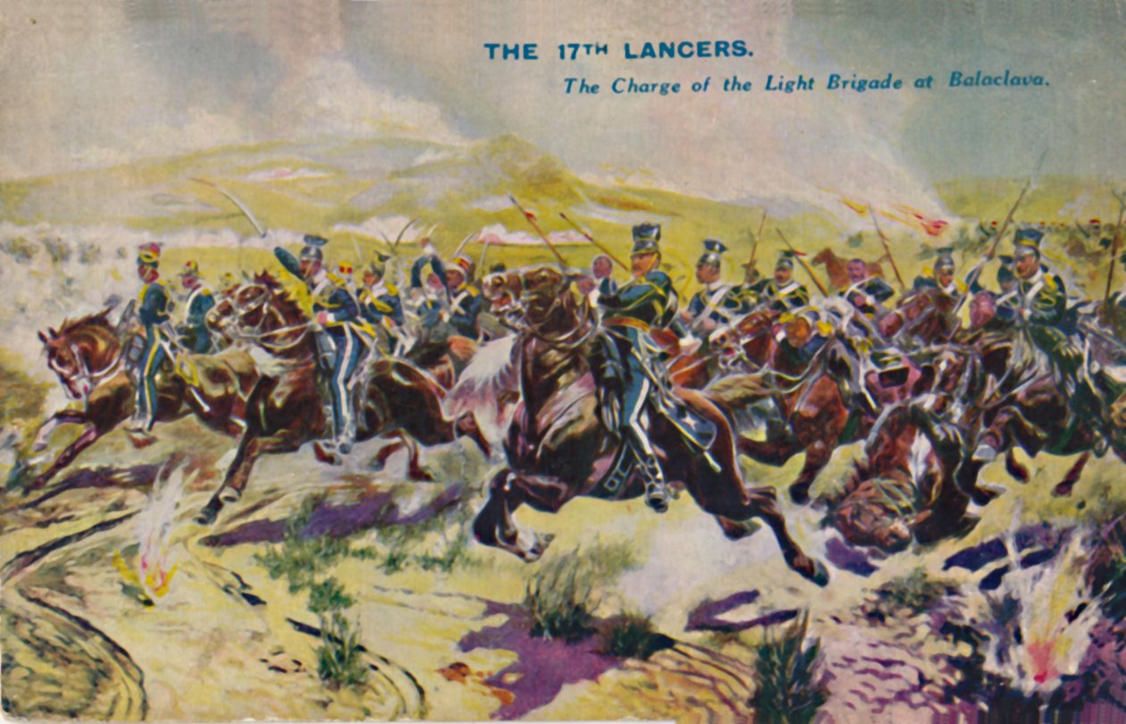 De 17. Lancers. Anklagen for den lette brigade ved Balaclava, 1854, 1939 af Unbekannt