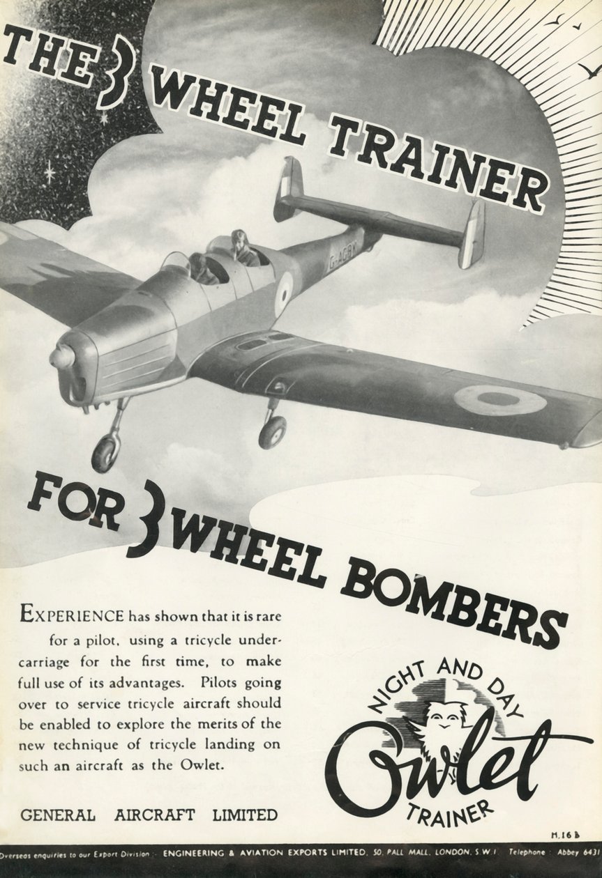 Den 3-hjulede træner til 3-hjuls bombefly, 1941. af Unbekannt