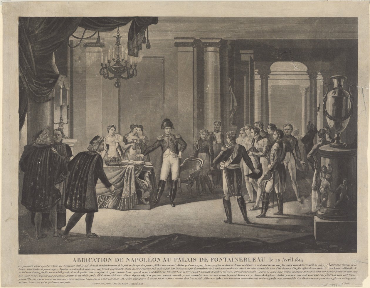 Abdikationen af Napoleon i Fontainebleau, 1814 af Unbekannt