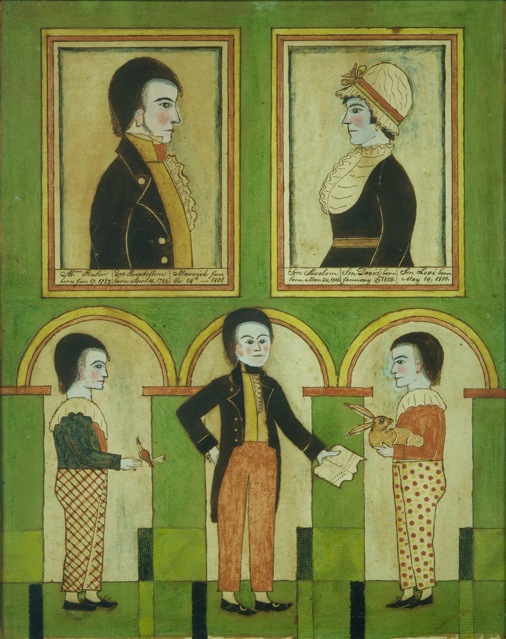 Familien Abraham Pixler, ca. 1815 af Unbekannt