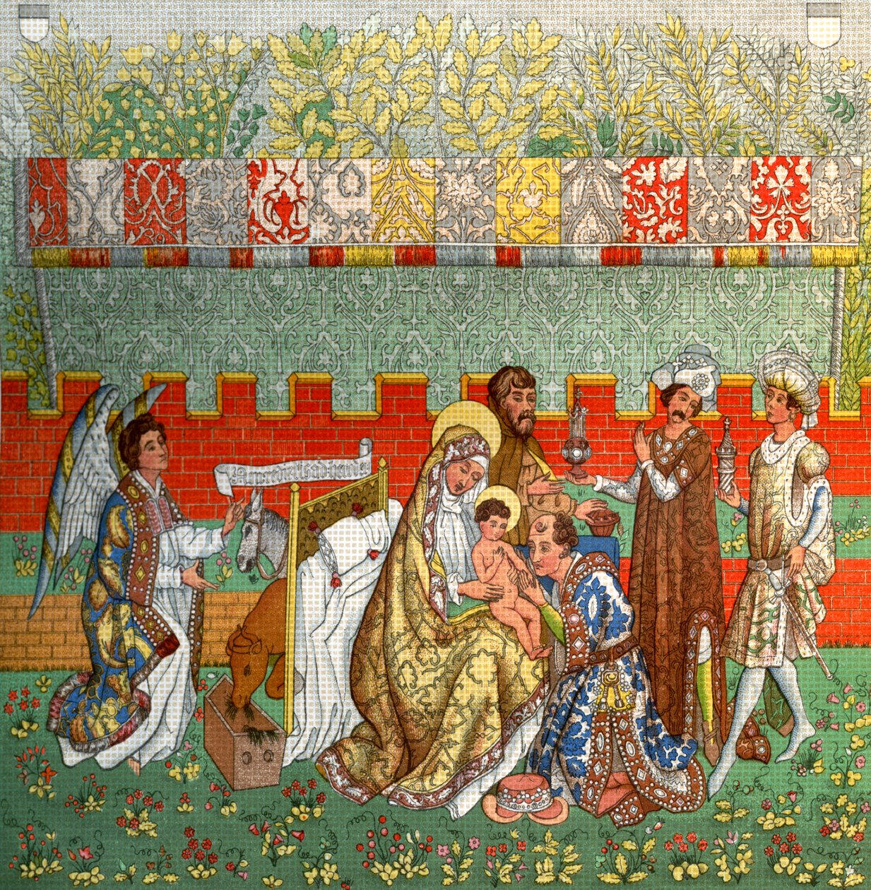 The Adoration of the Magi, the tapet of Berne, 14. århundrede, 1870 af Unbekannt