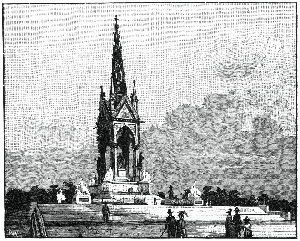 Albert Memorial, Kensington, London, 1900 af Unbekannt