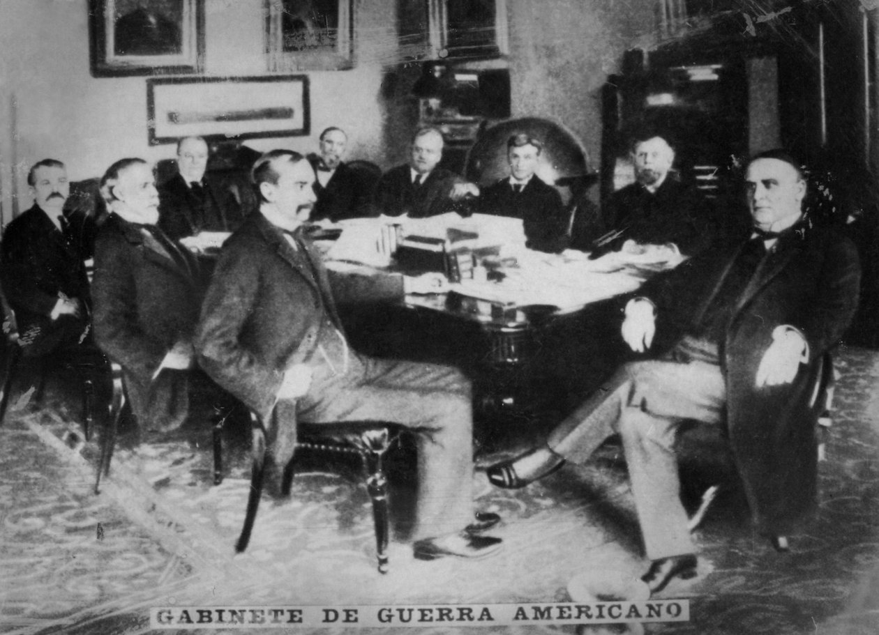 Det amerikanske krigskabinet, 1898 af Unbekannt