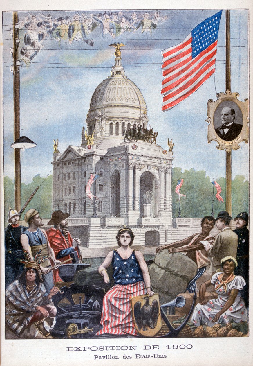Den amerikanske pavillon på verdensudstillingen i 1900, Paris, 1900 af Unbekannt